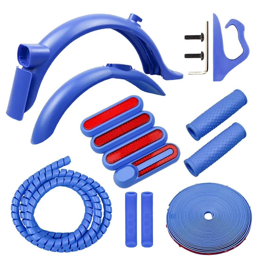 

Coloured Mudguard Kit for M365 1S Pro 2 Scooter Fender Line Tube Anti-Collision Strip Handlebar Grip 1