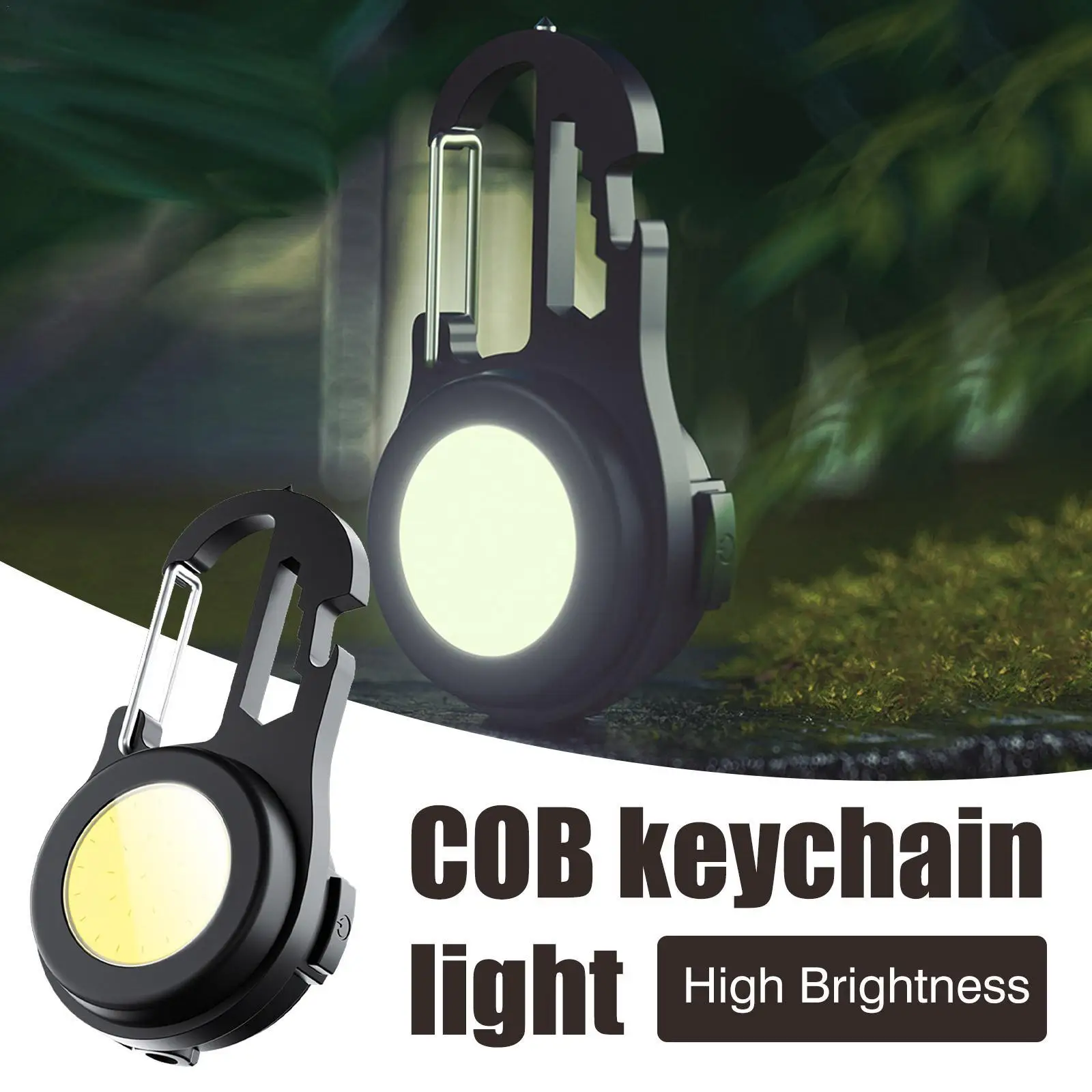 

Mini LED Flashlight Work Light Portable COB Pocket Flashlight Keychains USB Rechargeable Outdoor Camping Lamp Corkscrew