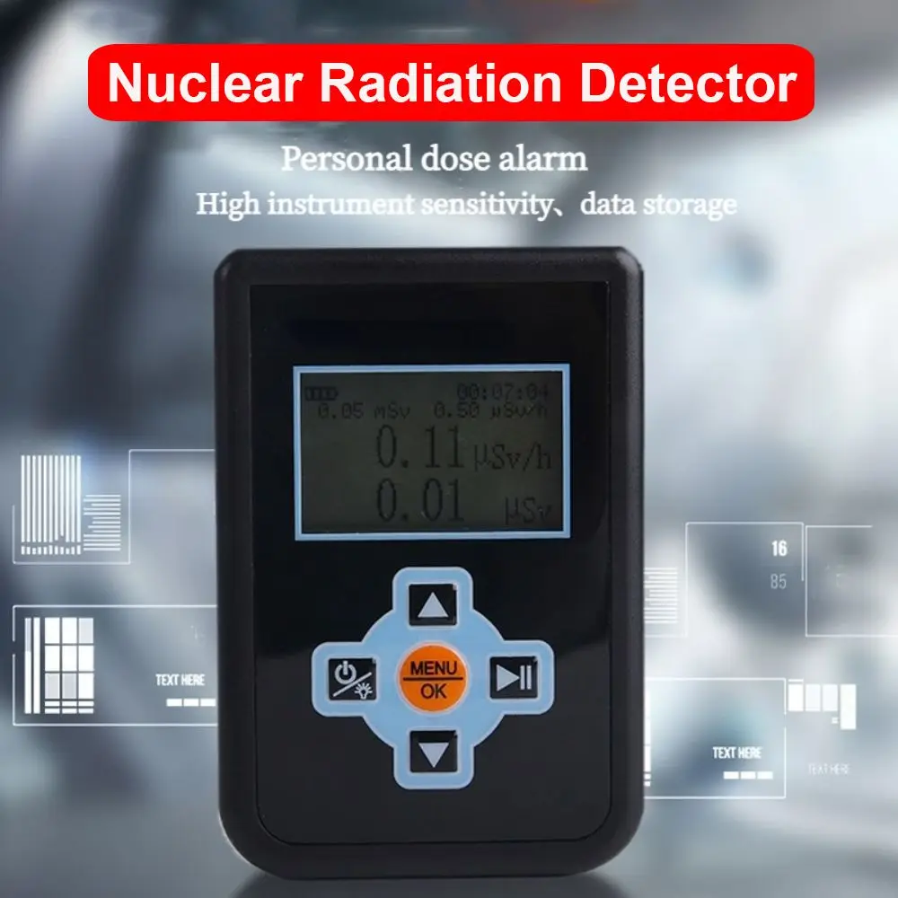 

Portable Geiger Counter Nuclear Radiation Detector Tube Dosimeter Monitor Beta Gamma X Ray Handheld Counter Emission Dosimeter