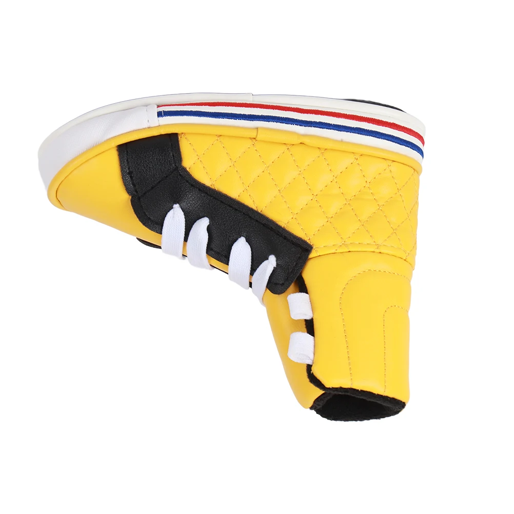 Golf Putter Blade Head Cover Funny Shoe Shaped PU Leather Golf Putter Headcover Club Protector