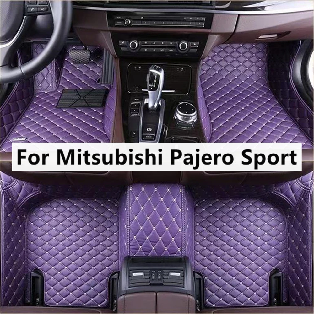 

Однотонные алмазные автомобильные коврики на заказ для Mitsubishi Pajero Sport I II III Foot Coche, аксессуары, коврики