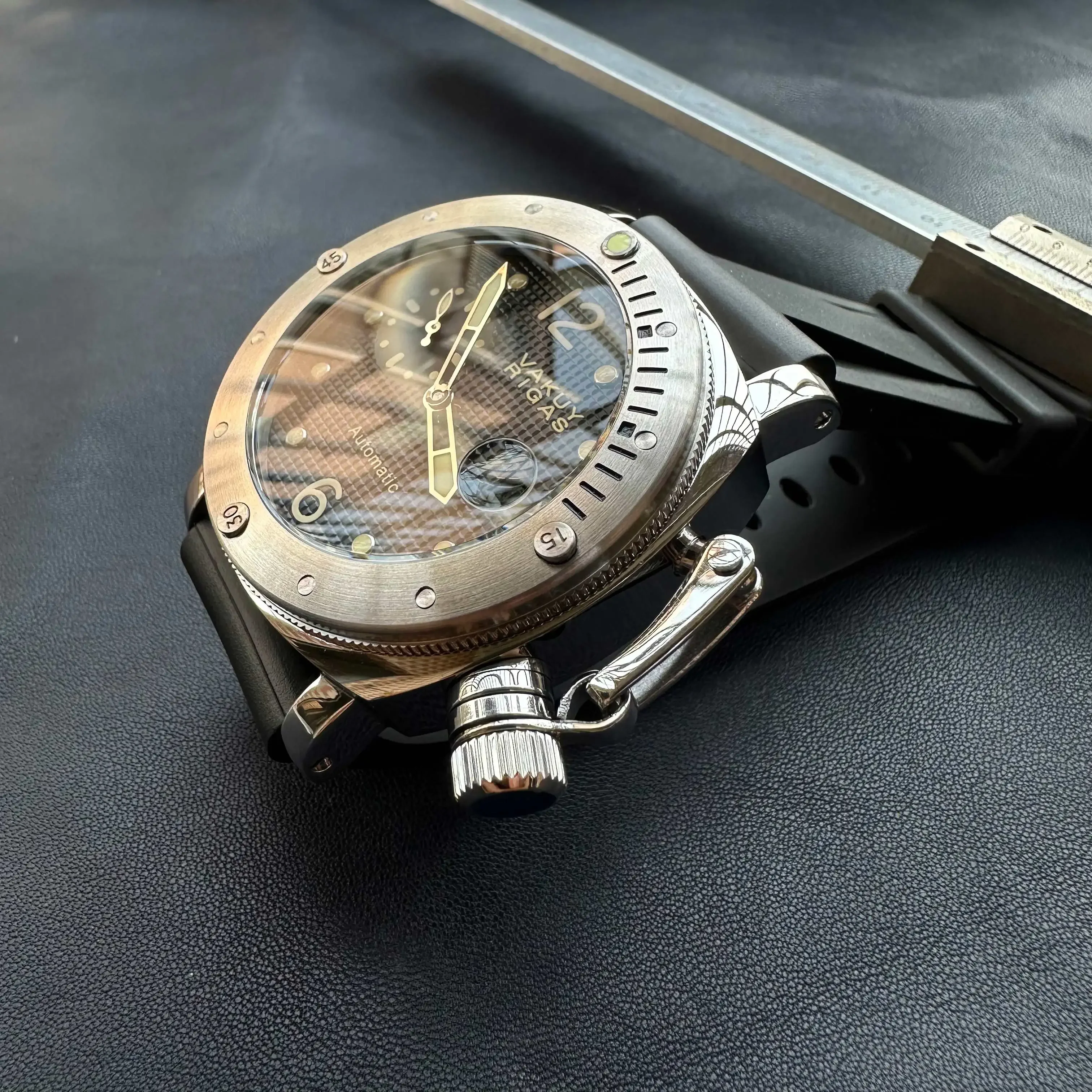 Мужские Автоматические Механические Наручные Часы Темно-синие В Стиле Милитари