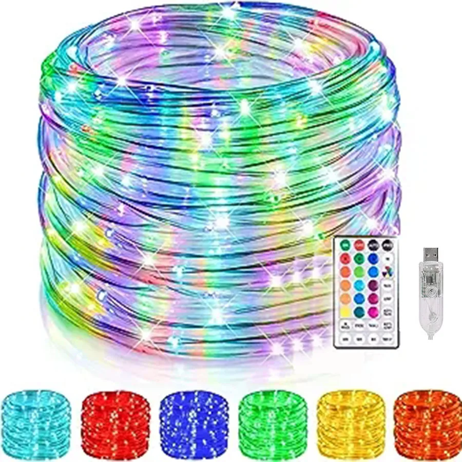 

Светодиодная лента 10/20 м, внешняя яркость, 16 цветов, RGB, сменная сказочная лента, Женская рождественская трубка, для внутреннего дворика, Свадебный декор