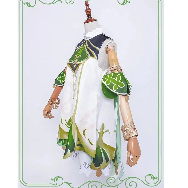 XCXOSD Genshin Impact Nahida Косплей Костюм Парик Маленький Лорд Кусанали Детский Подарок