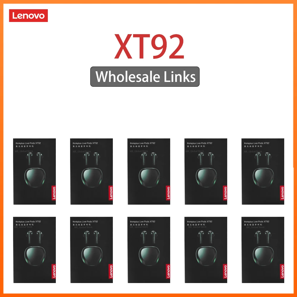 Original Lenovo XT92 2/5/10PCS Wireless Earbuds Touch Control Bluetooth Earphones Stereo HD Talking With Mic Wireless Headphones