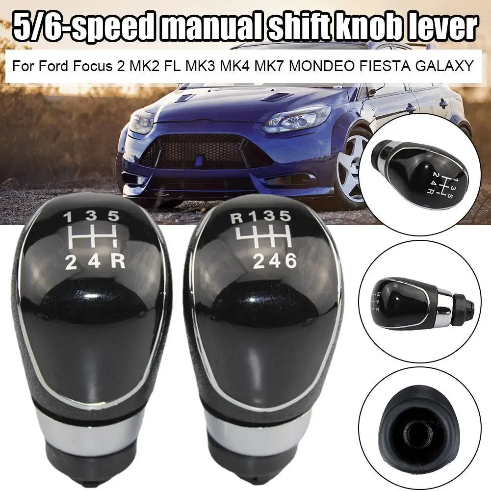 

5/6 Speed Manual Gear Shift Knob Lever Gaiter Boot Cover for FORD Focus 2 MK2 FL MK3 MK4 MK7 MONDEO FIESTA GALAXY