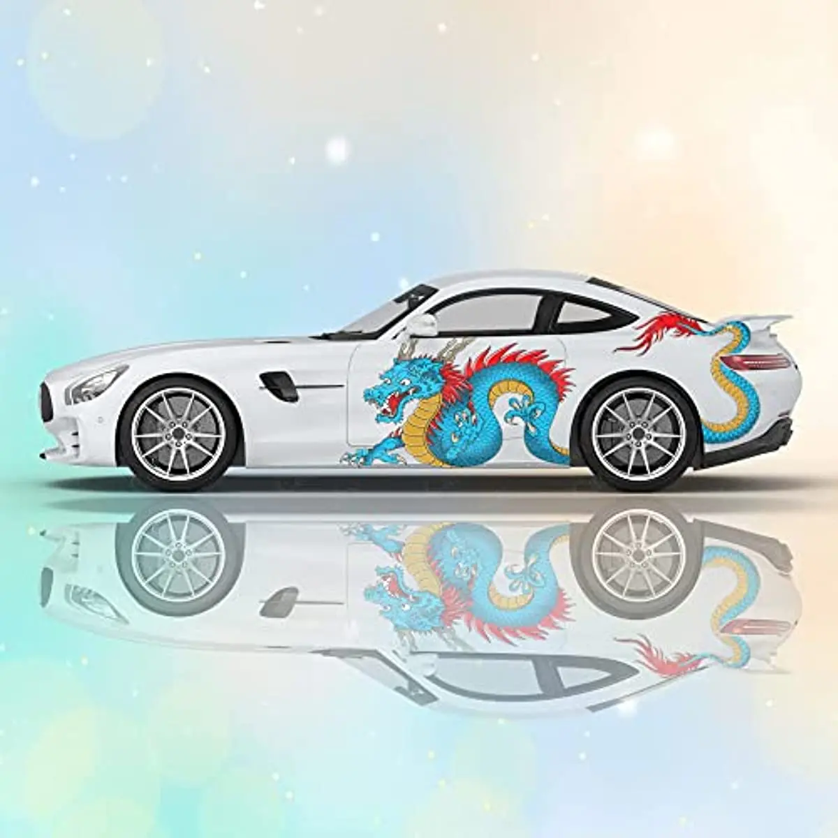 

Пользовательские животные, окрашенные драконом, автомобильные наклейки, автомобильная живопись, большое транспортное средство, графическая сторона автомобиля, универсальный размер, длина автомобиля, полосатые наклейки (Ty