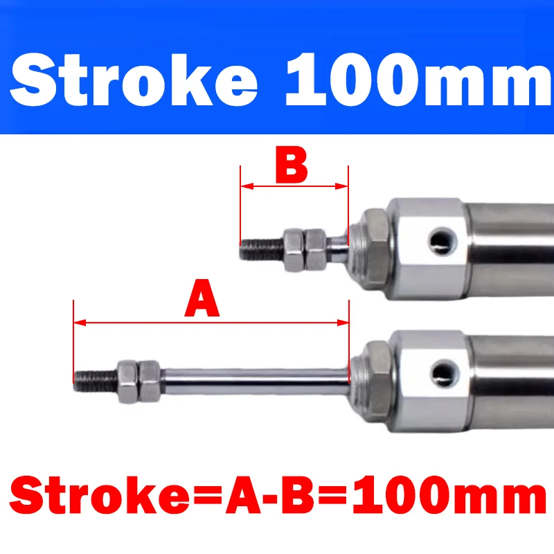 

Пневматический цилиндр CDJ2B/CDJ2D 10/16 мм