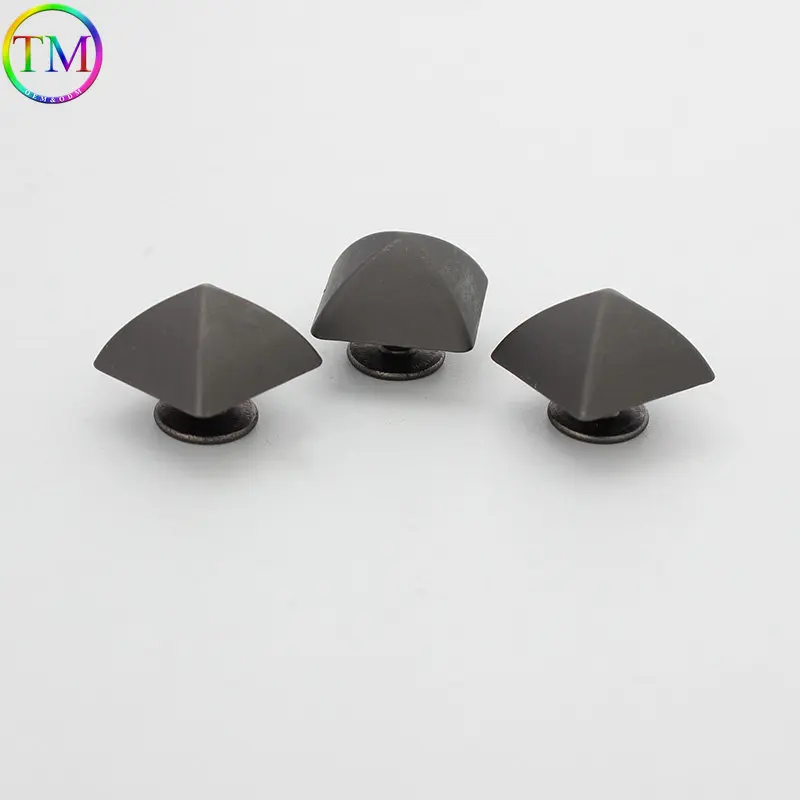 20-100 Pieces Matte Gun Black Manual Metal Bag Bottom Nail Durable Two-Legged Bucket Nail Stud Round Rivet Diy Bag Accessories