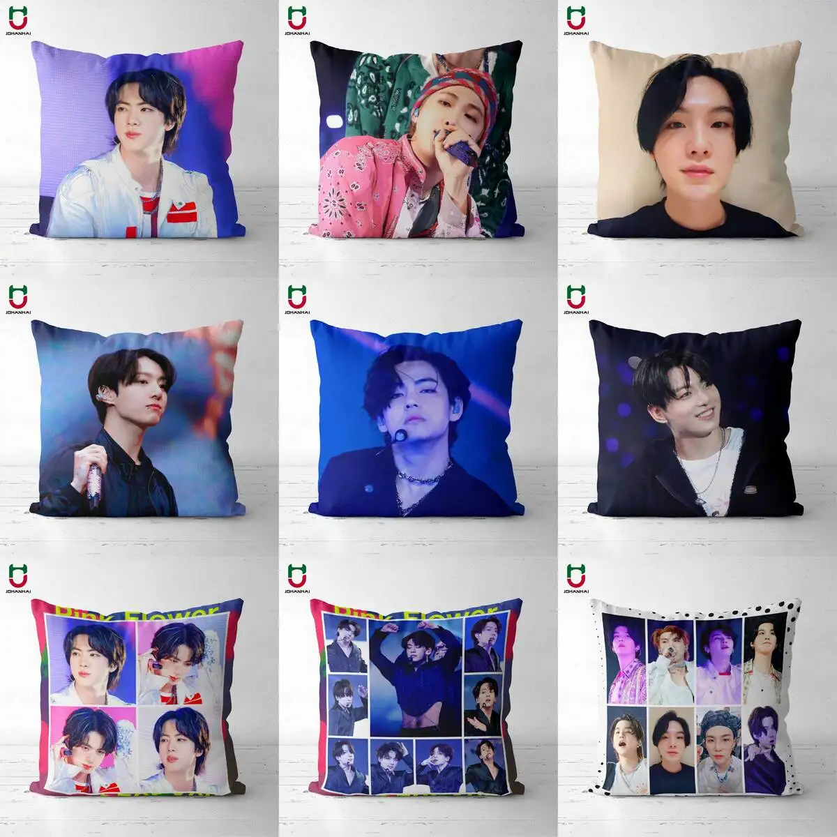 

Подушка в стиле K-POP, искусственная плюшевая наволочка, модель «сделай сам», 108, квадратная наволочка, 40x40 см, 45x45 см