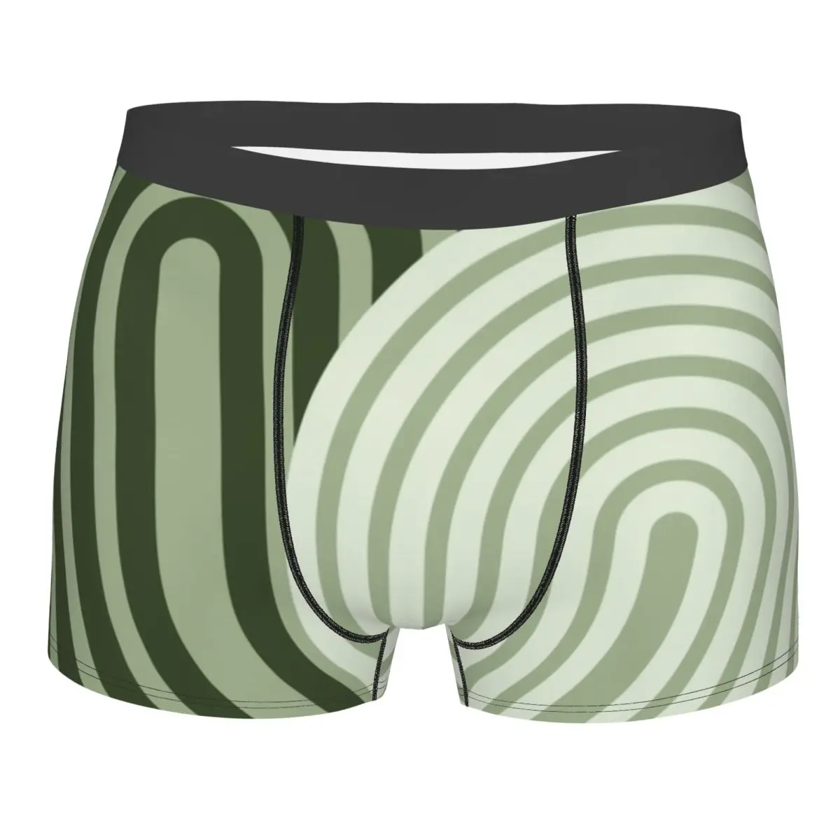 Фото Мужские трусы-боксеры Sage Green Arch Rainbow с 3D-принтом, мягкое мужское нижнее белье, трусы-брифы №1