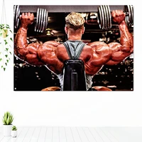 body building and motivation workout banner wall hanging inspirational poster tapestry 4 grommets custom flag stadium gym decor