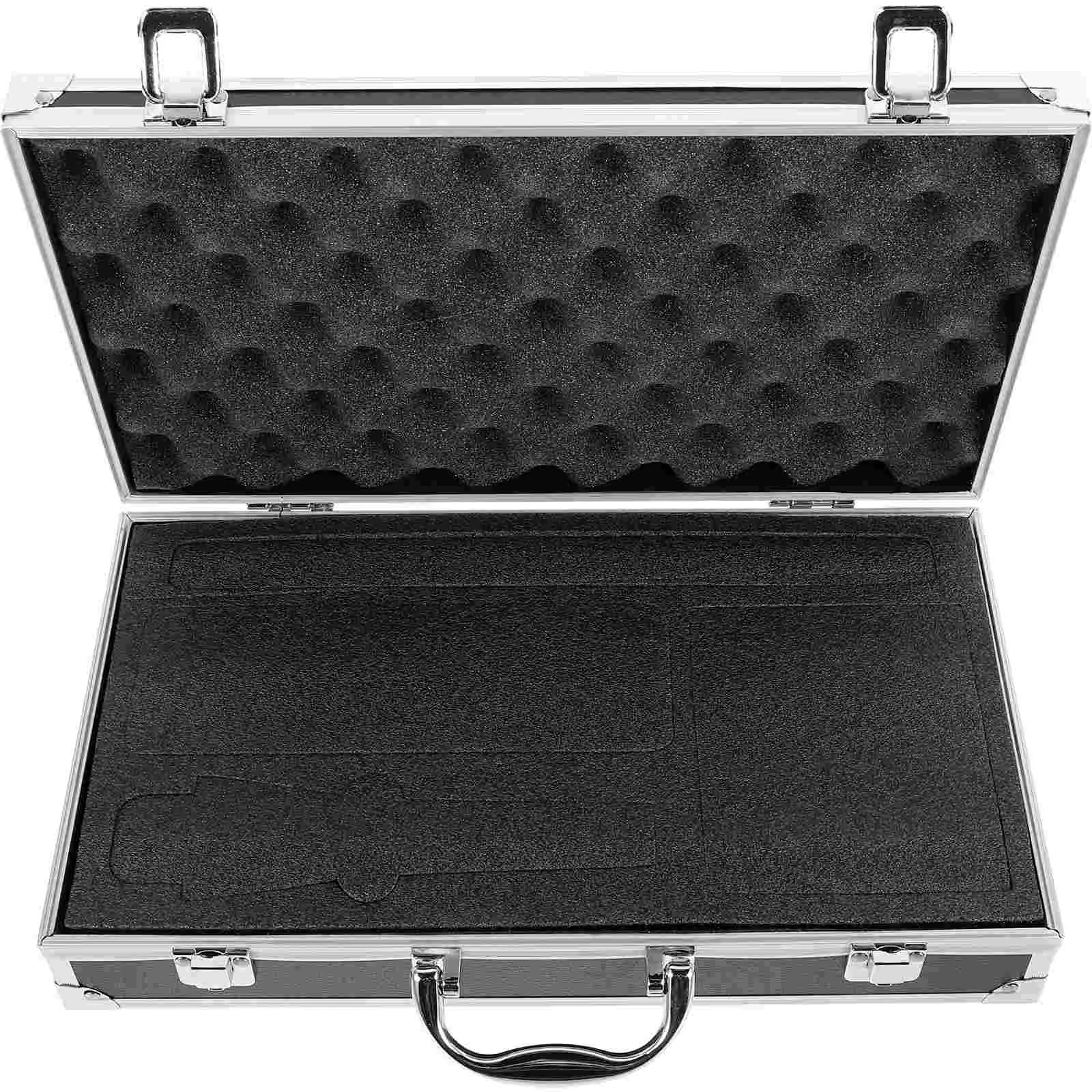 

Microphone Box Wear-resistant Mics Pack PU Case Gym Carrier Portable Carrying Outdoor