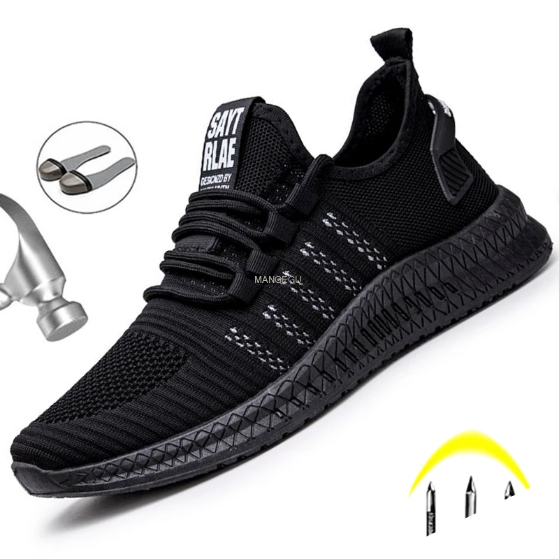 

Men Steel Toe Cap Work Shoes Security Boots Safety Shoes Male Breathable Lightweight Work Anti-Smashing Safety shoes S8575-S8579