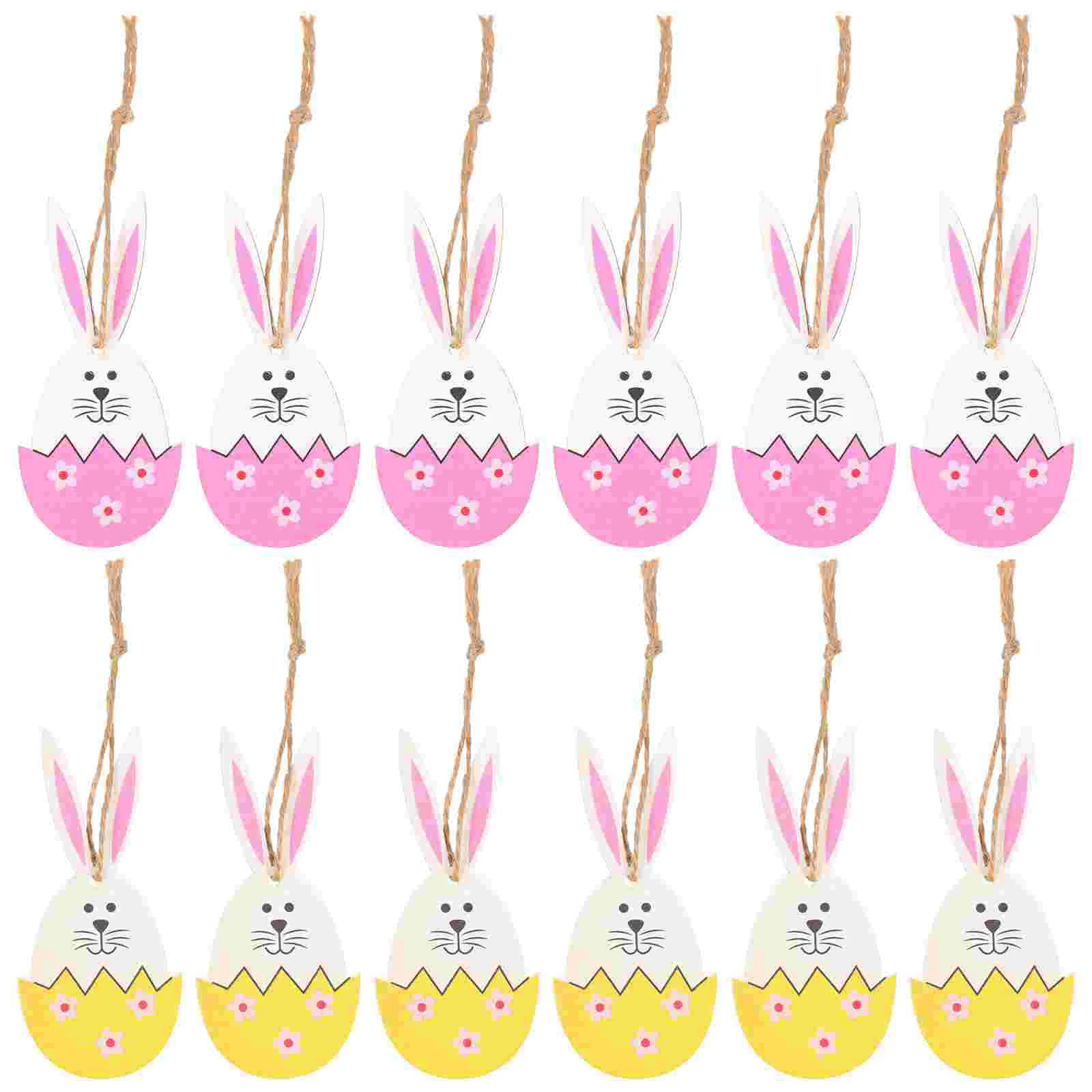 

Easter Wooden Egg Bunny Hanging Ornament Rabbit Slices Wood Cutouts Pendant Embellishments Sign Tree Eggs Shapes Cutout Picks