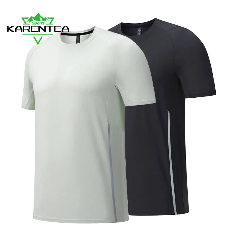 

Running Men Reflective Short Sleeve Sport Workout Training Tshirt Tops Male Fitness Gym Shirt Sportswear Summer Mens T-shirt