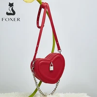 foxer designer split leather women elegant shoulder crossbody bag trend for female top handle bag premium valentines love gifts