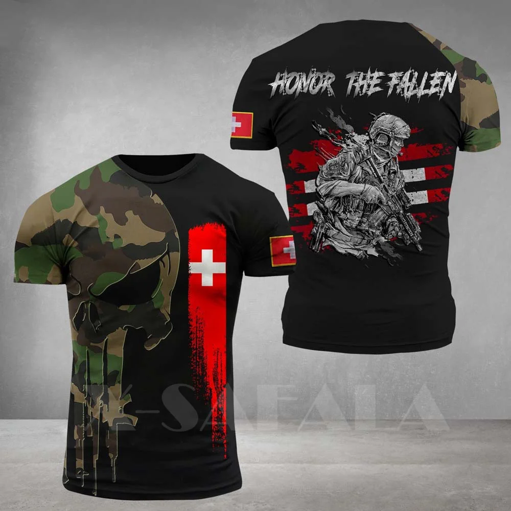 Футболка мужская из дышащего волокна Повседневная летняя рубашка с 3D-принтом