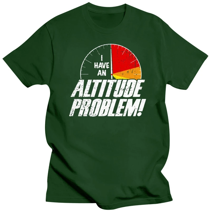 Фото Мужская забавная футболка для прыжков с парашютом «Altitude Problem», свободный осенний парашютный полк для молодежи, среднего возраста, старый №4