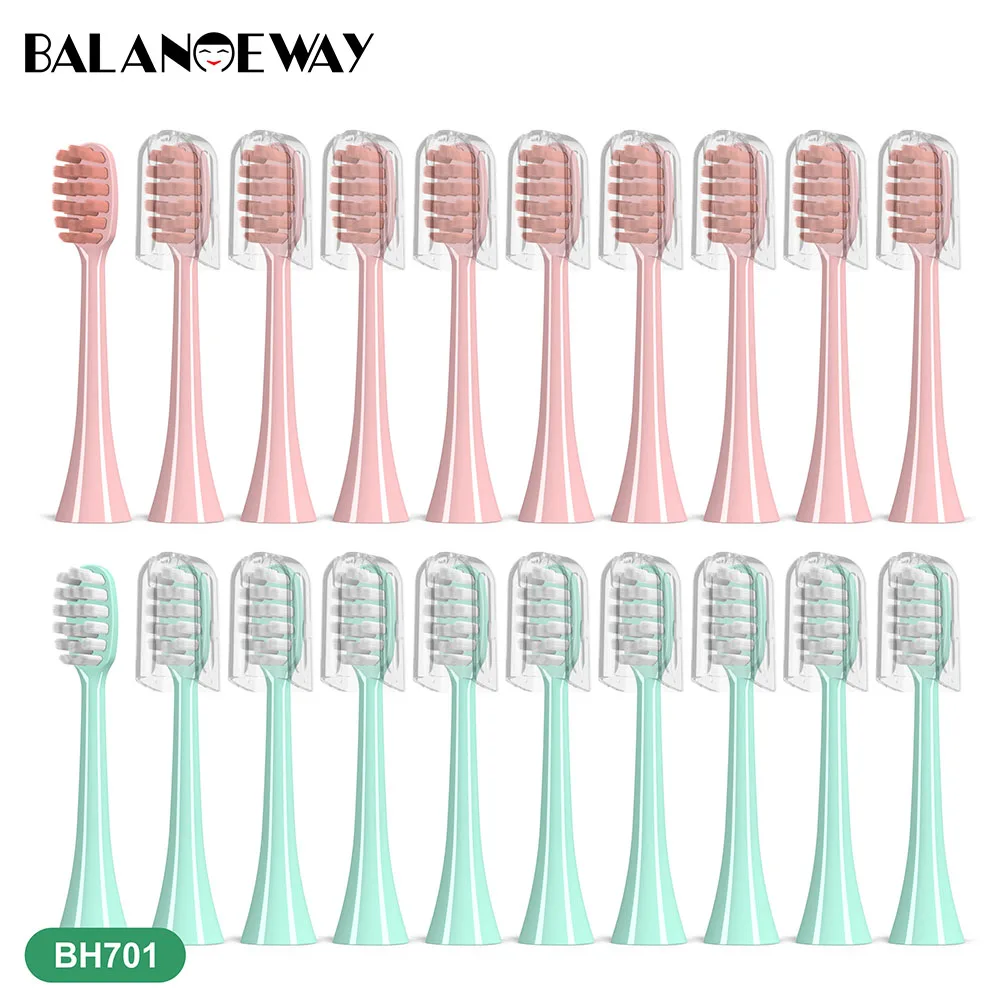 

BH701 12-20pcs Soft Bristles Electric Toothbrush Replacement Head Adult Children Kids Sensitive Health Gum Care Tooth Brush Head