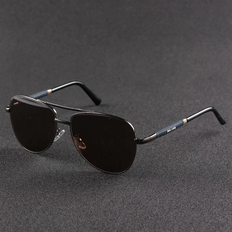 

Natural Crystal Glass Sunglasses Male Brand Sun Glasses for Men Aviation Pilot Brown Stone Lens Gold Anti Scratch Heavy