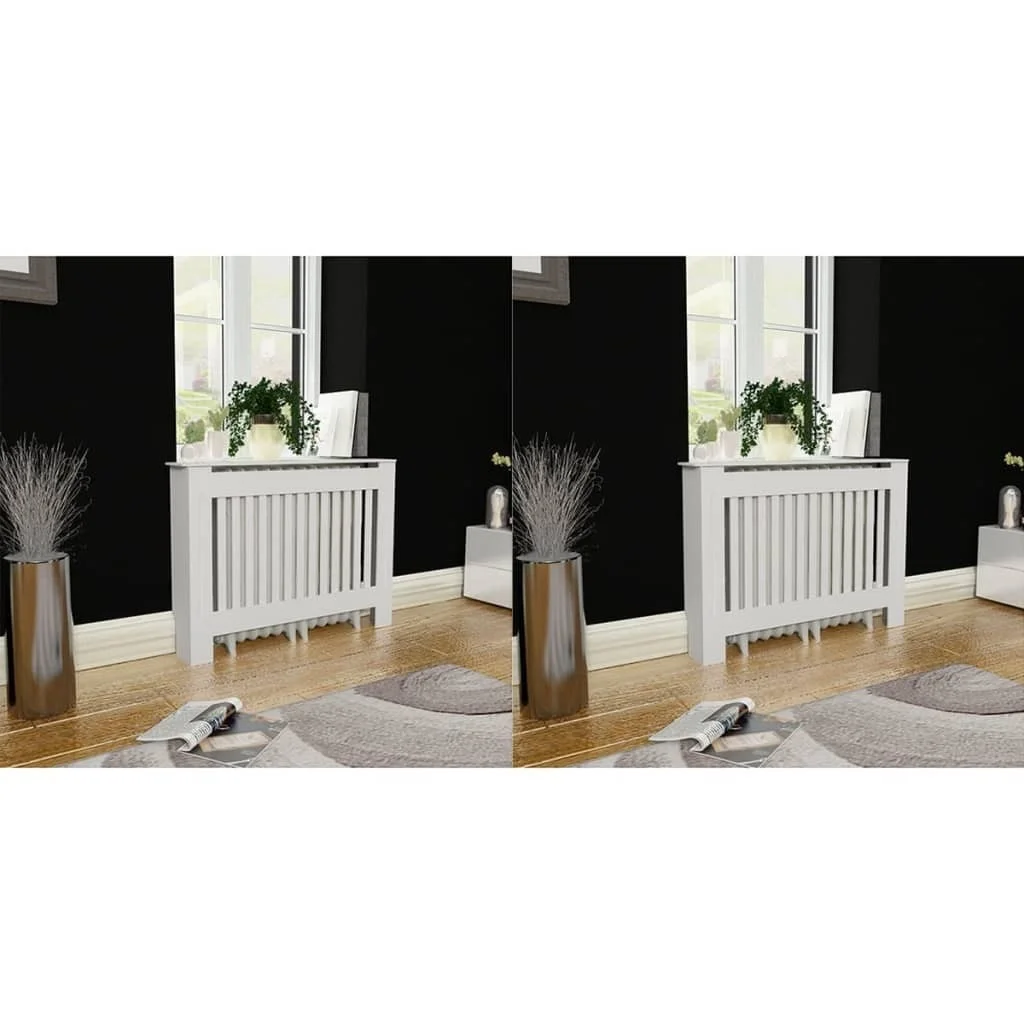 

Radiator Covers 2 pcs White MDF 44.1"