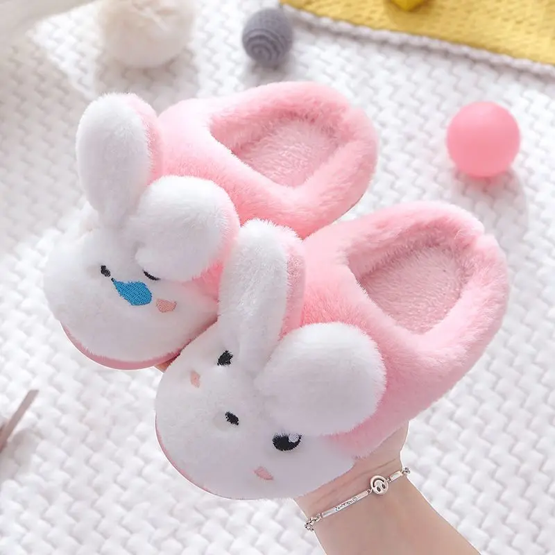 

Зимние тапочки для детей, милая мультяшная Нескользящая теплая мягкая подошва, детская обувь для девочек и мальчиков, повседневная детская ...