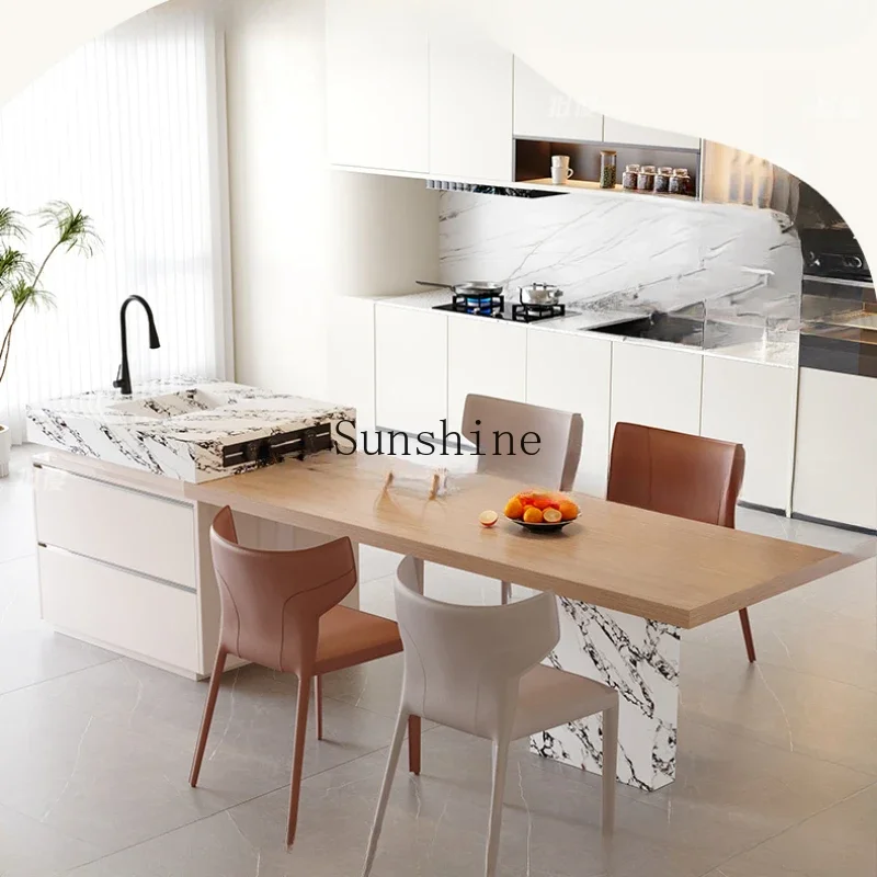 Роскошный телескопический островный стол из каменной плиты обеденный барная