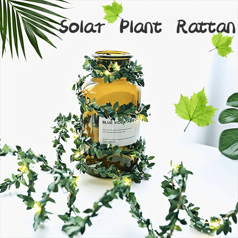 Уличная Водонепроницаемая светодиодная гирлянда из листьев клена на солнечной