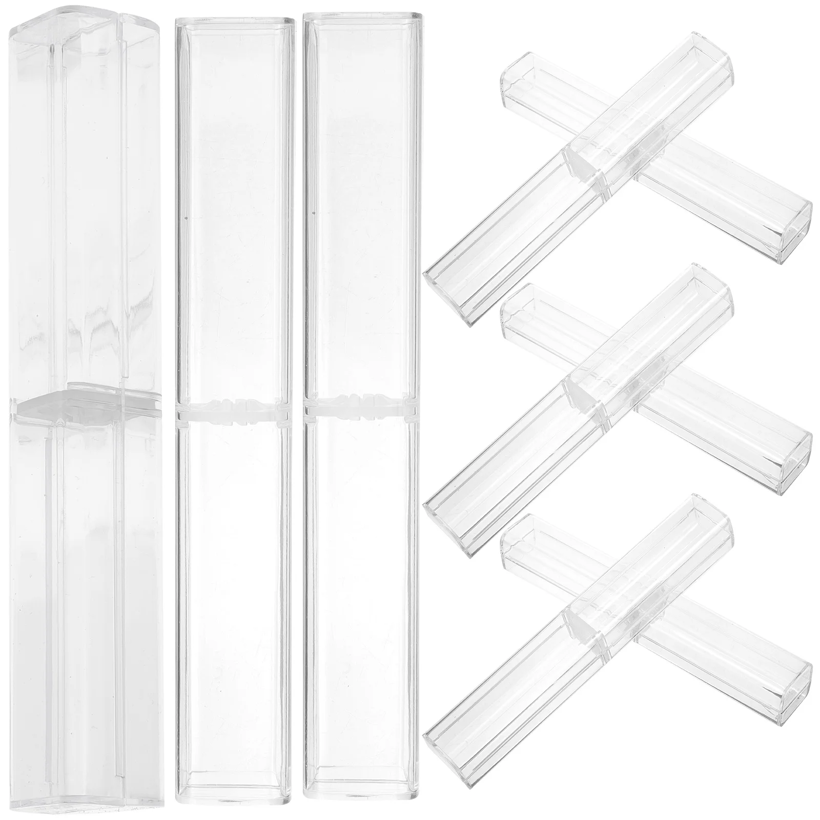 10 Pcs Students Pen Holder Clear Display Case Clear Pen Boxes Pen Container Painting Pencils Cases Clear Container