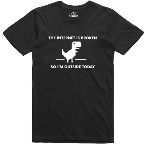 Мужская футболка с текстом Интернета забавная сетевая