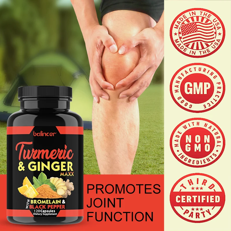 

Balincer Turmeric, Black Pepper - Joint Supplement Reduces Inflammation & Joint Support Pain Relief All Natural Antioxidants