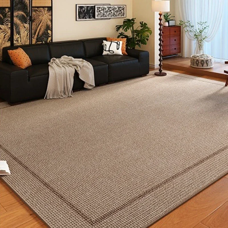 

French Retro Living Room Carpet Large Area Brown Rug Coffee Table Study Bedroom Bedside Non-slip Soft Floor Mat Alfombra Ковер