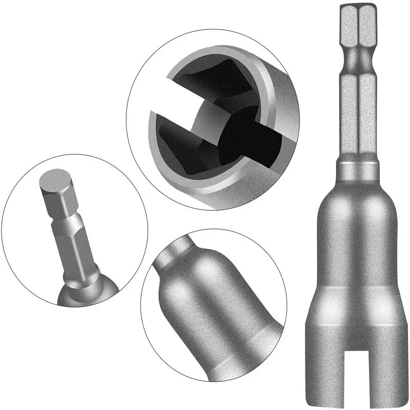 

Butterfly Bolt Socket Wrench 1/4 inch 6.35mm Hex Shank Socket Adapter Nut for Power Tool Slotted Butterfly Bolt Socket Wrench El