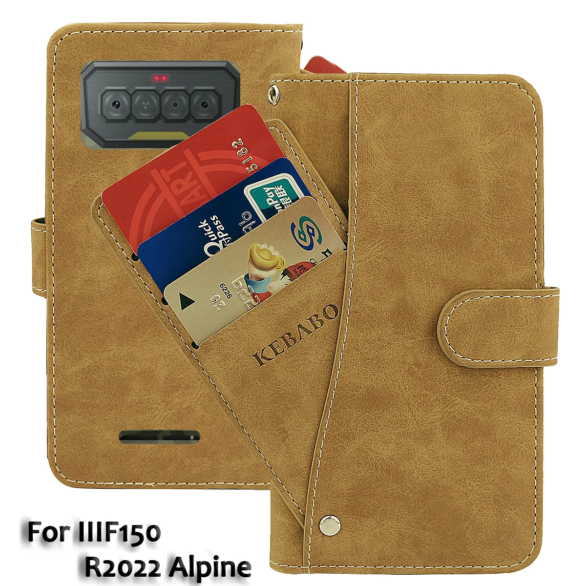 

Vintage Leather Wallet IIIF150 R2022 Alpine Case 6.78" Flip Luxury Card Slots Cover Magnet Phone Protective Cases Bags
