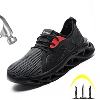 new steel toe cap safety shoes men sneakers casual work boots male breathable mesh safty construction anti smashing footwear