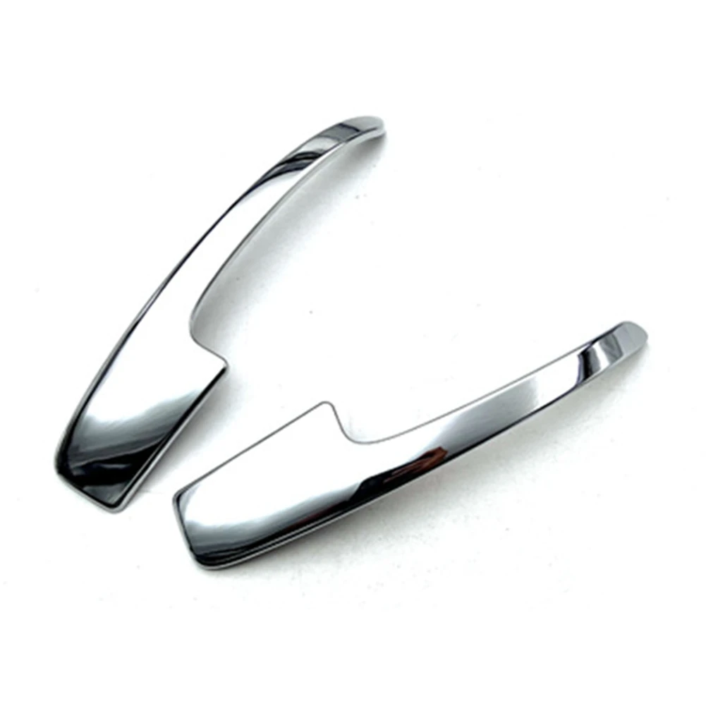 1 пара ABS хромированных серебряных боковых полос для зеркала заднего вида Обложка