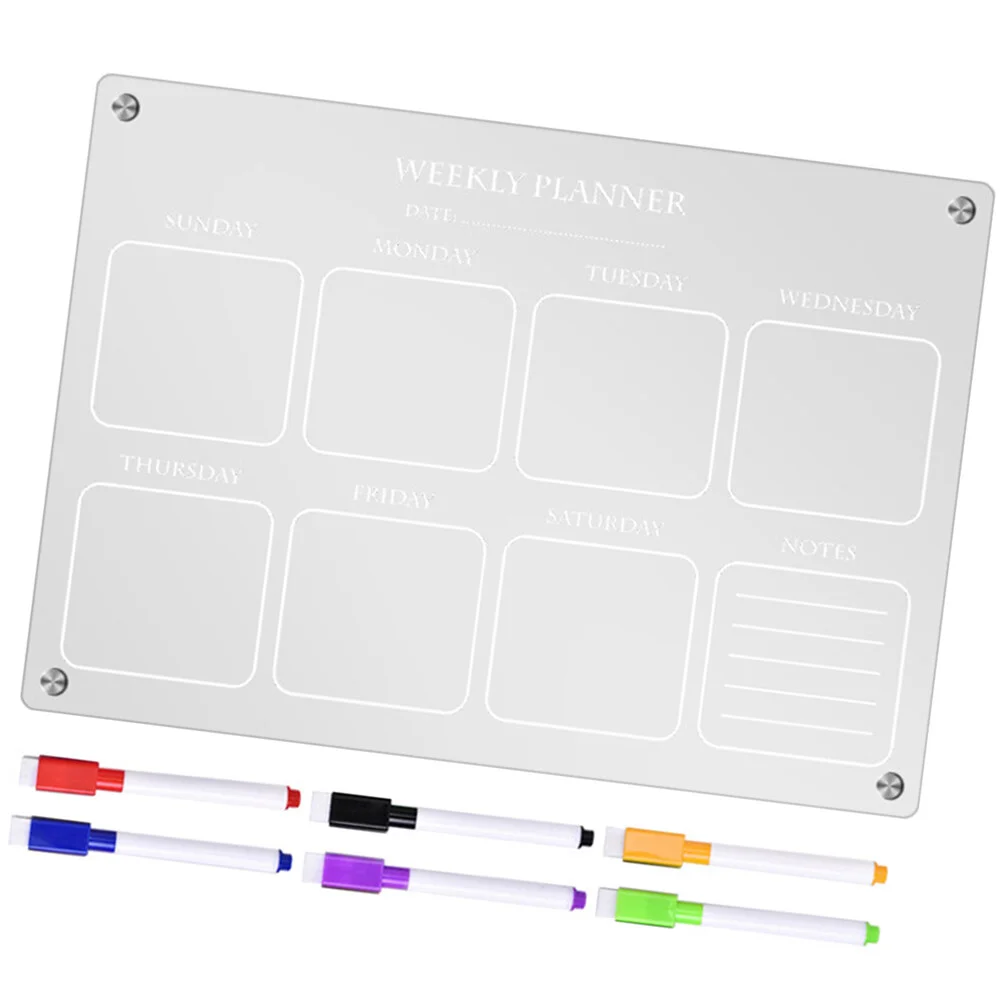

Calendar Fridge Board Calendar Schedule Planning Whiteboard Dry Erase Fridge Small Boards Clear Blank