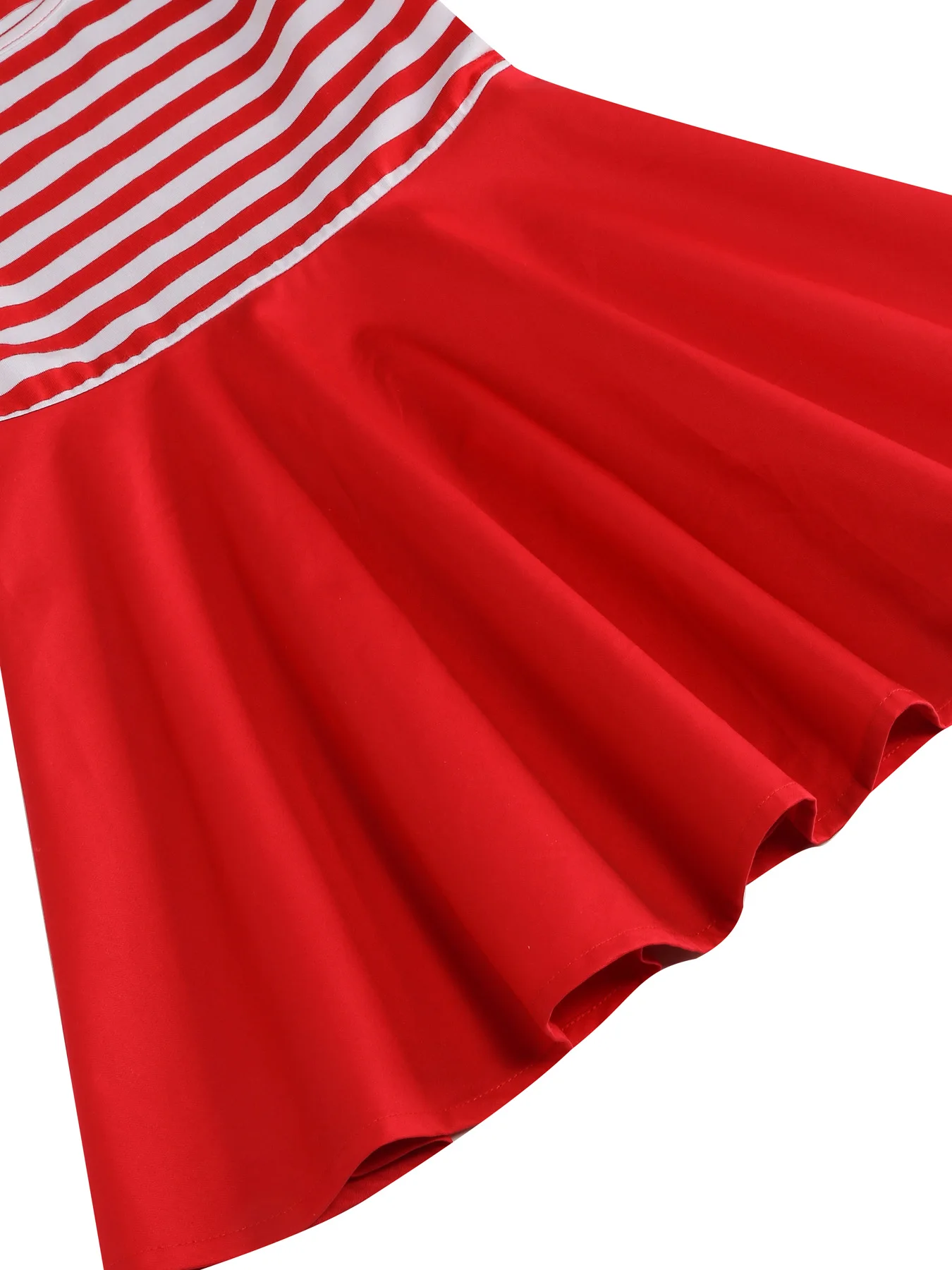 Женское винтажное платье в полоску Tonval стиле пэчворк с оборками на рукавах