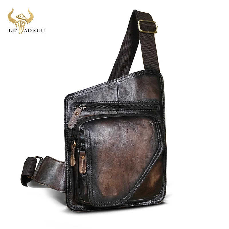 

Мужская винтажная кофейная Повседневная дизайнерская маленькая дорожная сумка Ch, слинг, рюкзак, сумка через плечо для мужчин b214
