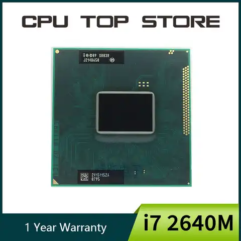 Б/у процессор Intel Core i7-2640M 2,8 ГГц двухъядерный 4 Мб Процессор для ноутбука i7 2640M SR03R
