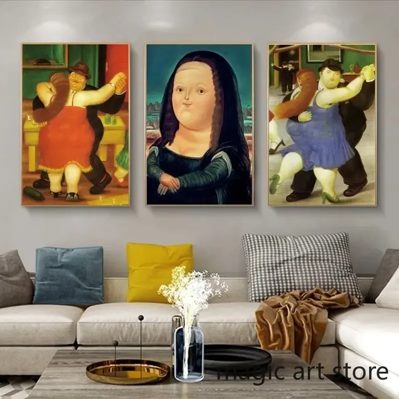 Печать на холсте Мона Лиза Фернандо Ботеро