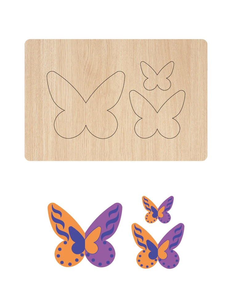 Деревянный нож для резки бабочки используемый с машиной SCS374