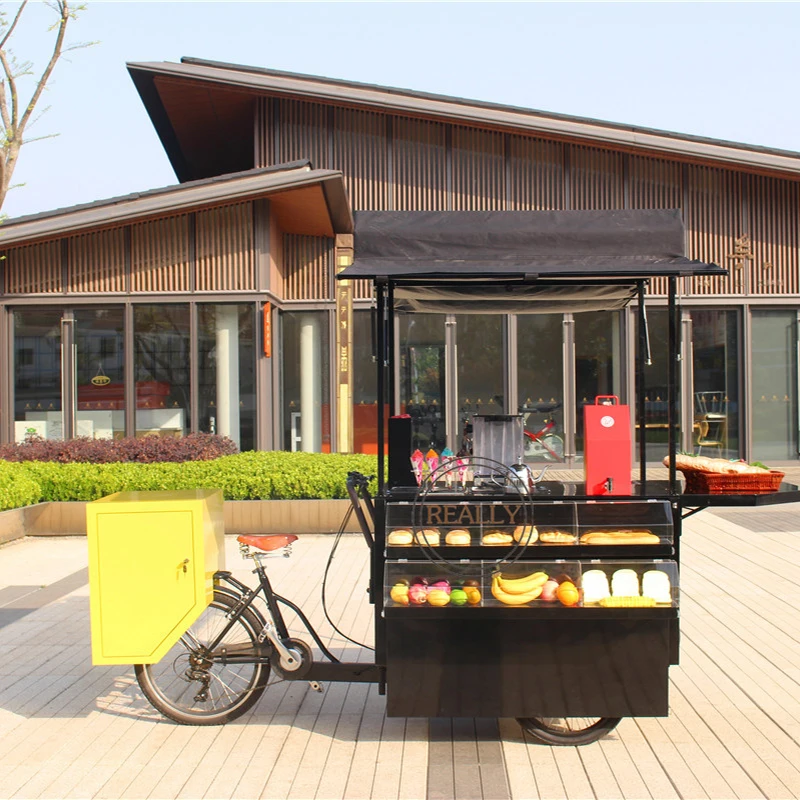 

Fashion Coffee Tricycle Adult Mobile Food Cart Electric Cargo Bike with CE