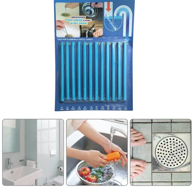 

Enzyme Cleaner For Sinks And Kitchen Clogged Pipes Non-corrosive Drainpipe Cleaners Decontamination Stick For Kitchen Bathroom