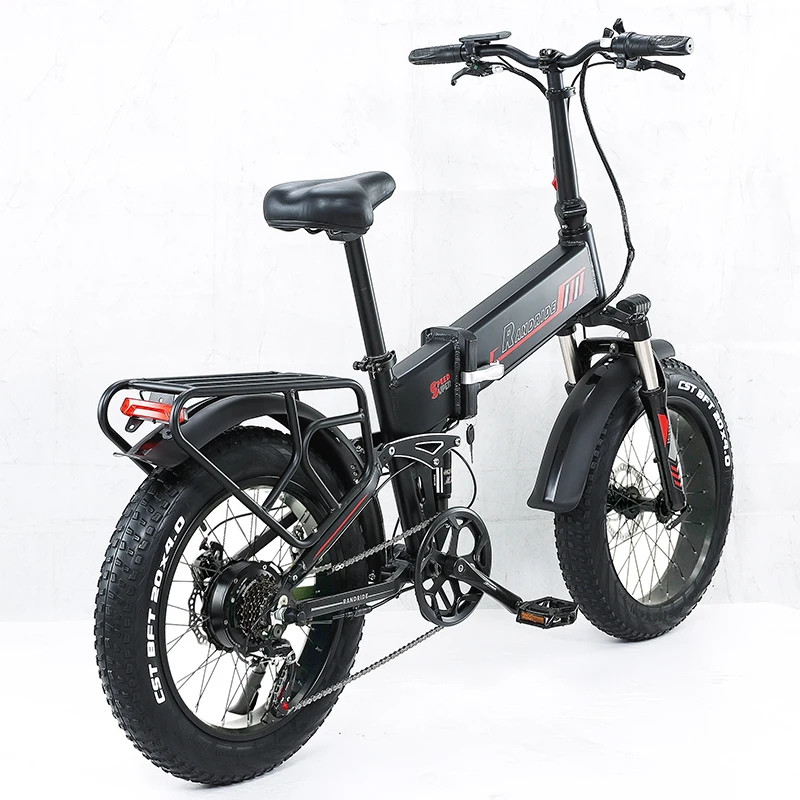 RANDRIDE YX20 Electric bicycle 20*4.0 electric Fat Tire 1000W 17A adult Mountain  bike fold ebike for men or women EBIKE fat tyr