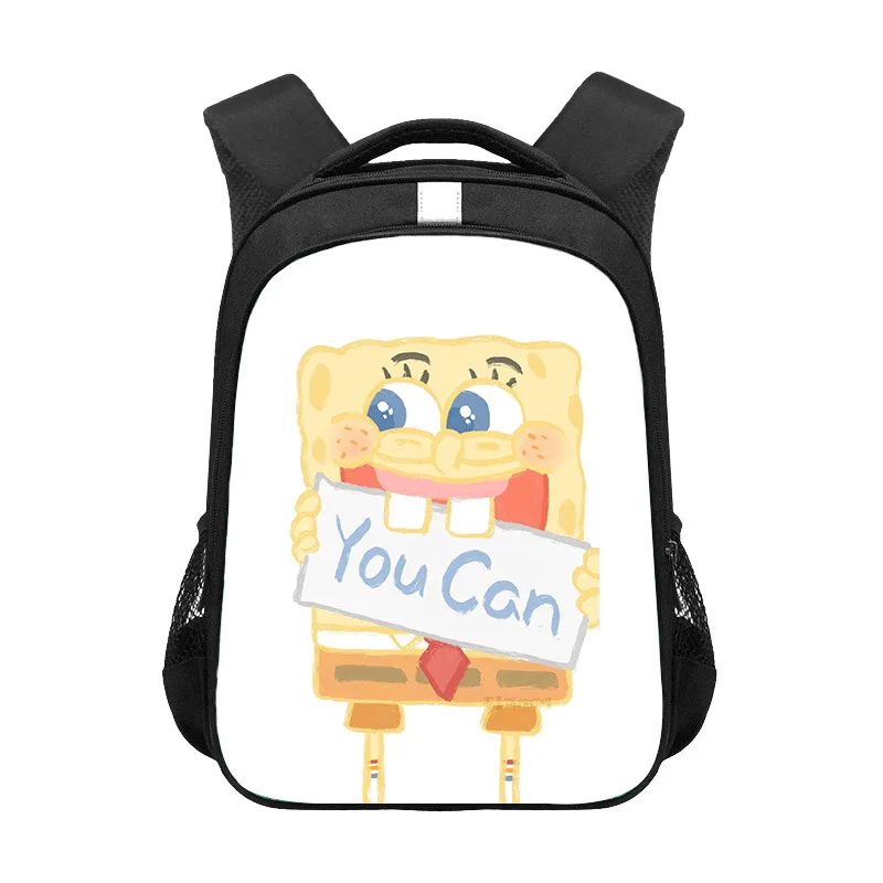 Детский мультяшный рюкзак Губка Боб дышащая простая повседневная сумка для книг