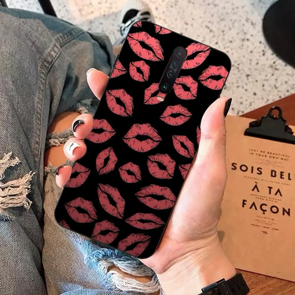 Сексуальная девушка Красные Губы Поцелуй раньше для Redmi 5 6 7 8 9 10 Plus Pro A GO K20 K30 K40 F3