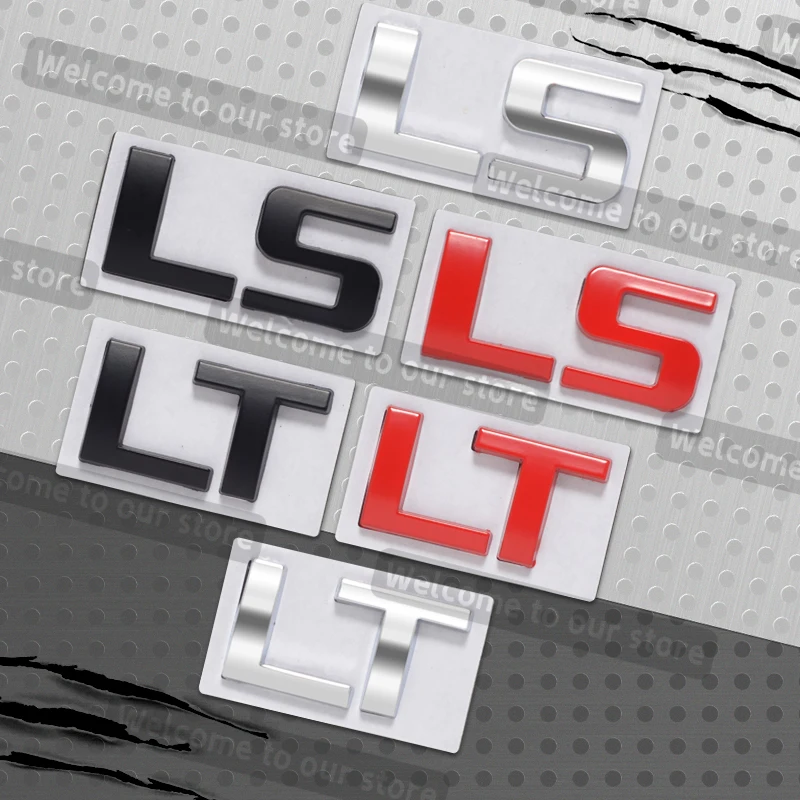 Фото 3D металлический Стайлинг автомобиля LS LT, эмблема, наклейки на задний багажник, значок на кузов для Captiva Silverado Tahoe ZL1 Suburban Aveo Cruze, аксессуары №1