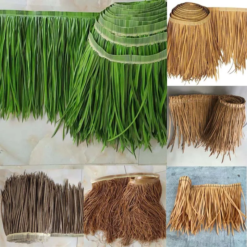 

100cm Length Plastic Thatch Artificial Synthetic PE Straw Emulational Grass Material Home Garden Chalet Villa Gazebo Decoration